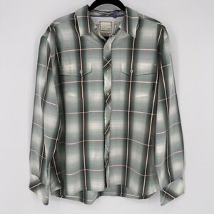 HORNY TOAD PLAID LONG SLEEVE BUTTON DOWN SHIRT SIZE LARGE